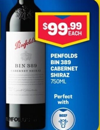 Bottlemart Penfolds Bin 389 Cabernet Shiraz 750ml offer