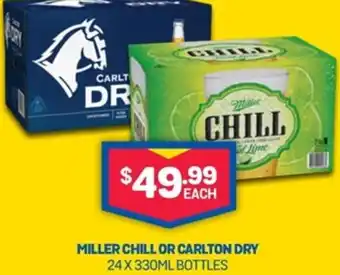 Miller Chill Or Carlton Dry 24x330ml