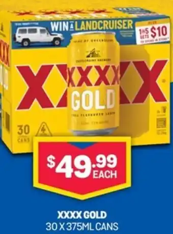 Bottlemart XXXX Gold 30x375ml offer