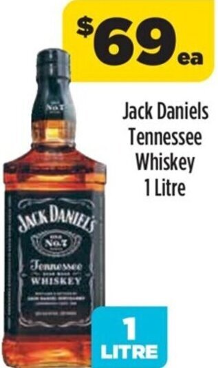 Liquorland Jack Daniels Tennessee Whiskey 1 Litre offer