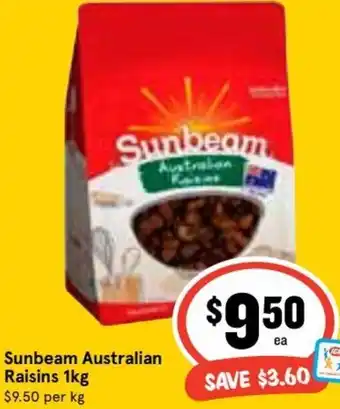 Ritchies Sunbeam Australian Raisins 1kg offer