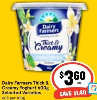 Ritchies Dairy Farmers Thick & Creamy Yoghurt 600g offer