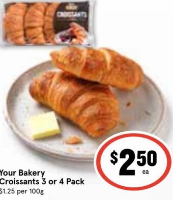 Your Bakery Croissants 3 or 4 Pack
