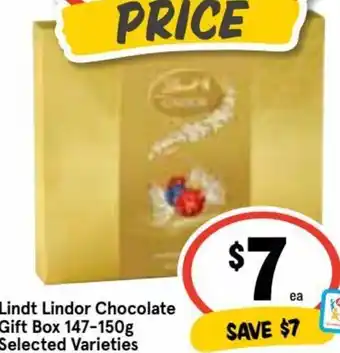 Ritchies Lindt Lindor Chocolate Gift Box 147-150 g offer