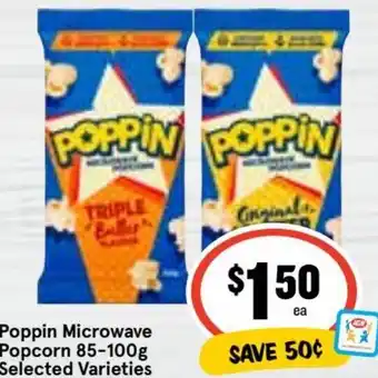 Poppin Microwave Popcorn 85-100 g