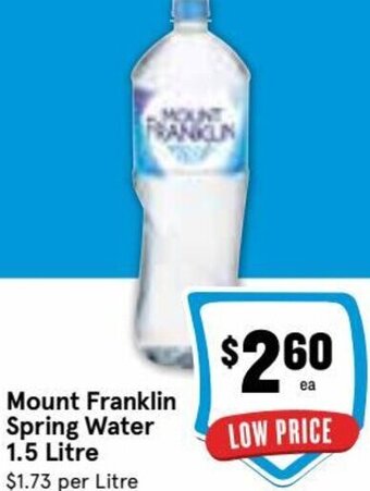 Ritchies Mount Franklin Spring Water 1.5 Litre offer