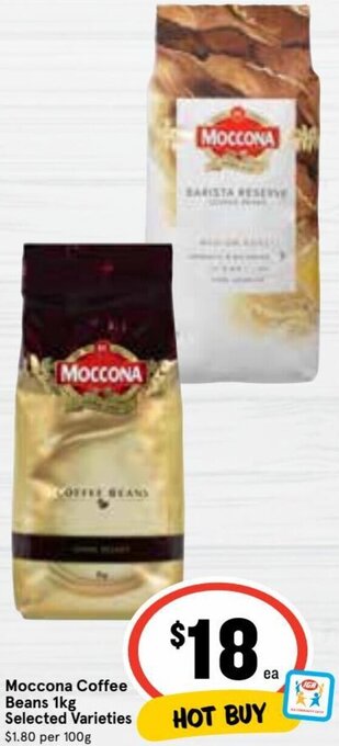 Ritchies Moccona Coffee Beans 1kg offer