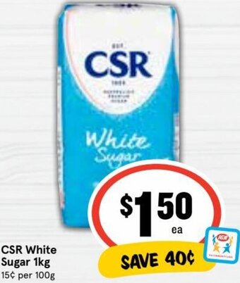 CSR White Sugar 1kg