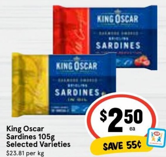 King Oscar Sardines 105 g offer at Ritchies