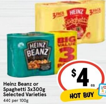 Heinz Beanz or Spaghetti 3x300g