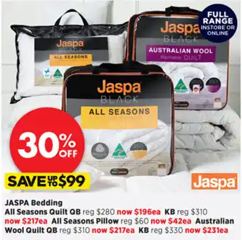 Spotlight Jaspa Bedding All Seasons Quilt QB offer