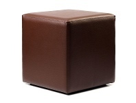 LivingStyles Durafurn Commercial Grade Vinyl Cube Ottoman, European Made, Chocolate offer