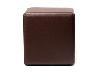 LivingStyles Durafurn Commercial Grade Vinyl Cube Ottoman, Chocolate offer