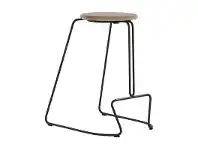 Morton Commercial Grade Timber & Steel Counter Stool, Natural / Black