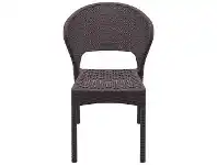 LivingStyles Siesta Daytona Commecial Grade Resin Wicker Indoor / Outdoor Dining Chair, Chocolate offer