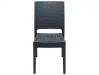 Siesta Florida Commecial Grade Resin Wicker Indoor / Outdoor Dining Chair, Anthracite