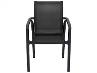 LivingStyles Siesta Pacific Commecial Grade Indoor / Outdoor Dining Armchair, Black offer