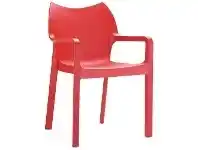 LivingStyles Siesta Diva Commecial Grade Indoor / Outdoor Dining Armchair, Red offer