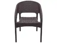 LivingStyles Siesta Panama Commecial Grade Resin Wicker Indoor / Outdoor Dining Armchair, Chocolate offer