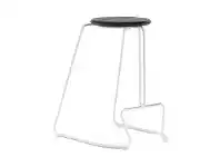 Morton Commercial Grade Timber & Steel Counter Stool, Black / White