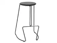 LivingStyles Morton Commercial Grade Timber & Steel Bar Stool, Black offer