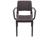 LivingStyles Siesta Capri Commecial Grade Resin Wicker Indoor / Outdoor Dining Armchair, Chocolate offer