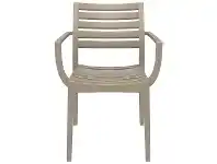 LivingStyles Siesta Artemis Commecial Grade Indoor / Outdoor Dining Armchair, Taupe offer