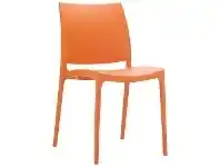 LivingStyles Siesta Maya Commecial Grade Indoor / Outdoor Dining Chair, Orange offer
