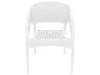LivingStyles Siesta Panama Commecial Grade Resin Wicker Indoor / Outdoor Dining Armchair, White offer
