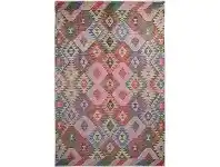 LivingStyles One of A Kind Aqsa Hand Knotted Wool Maimana Kilim Rug, 301x191cm, Watermelon offer