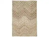 LivingStyles Artisan Chevron Handmade Jute Rug, 220x150cm, Natural offer