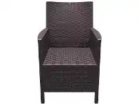 LivingStyles Siesta California Commecial Grade Resin Wicker Indoor / Outdoor Tub Chair, Chocolate offer