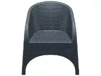 LivingStyles Siesta Aruba Commecial Grade Resin Wicker Indoor / Outdoor Armchair, Anthracite offer