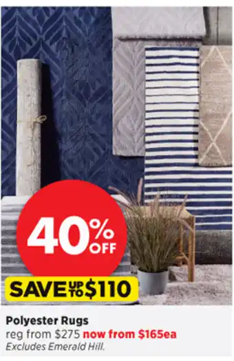 Spotlight Polyester Rugs offer