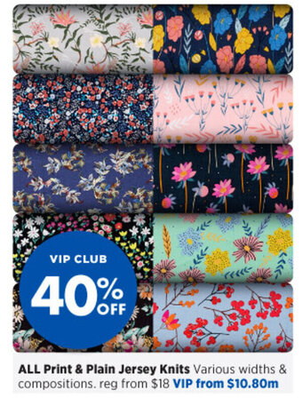 Spotlight All Print & Plain Jersey Knits offer