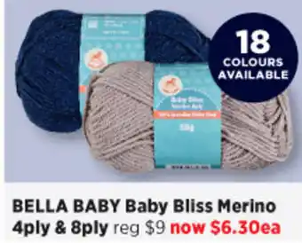 Spotlight Bella Baby Baby Bliss Merino 4ply & 8ply offer