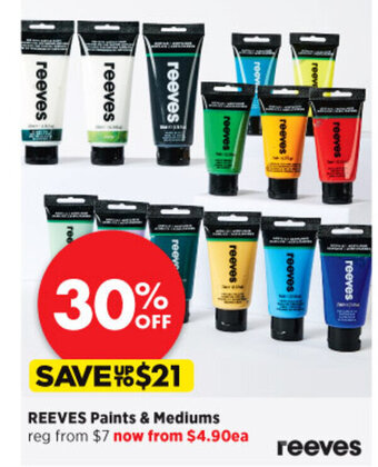 Spotlight Reeves Paints & Mediums offer