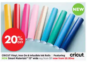 Spotlight Cricut Vinyl, Iron On & Infusible Ink Rolls "3" offer