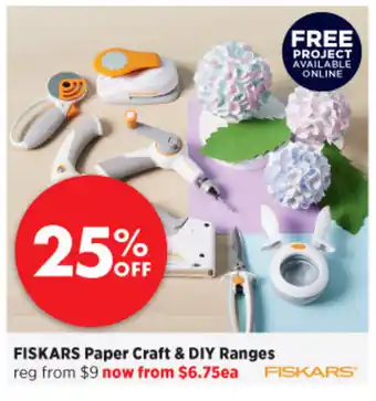 Spotlight Fiskars Paper Craft & DIY Ranges offer