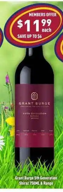 Liquor Legends Grant burge 5th generation shiraz & range offer