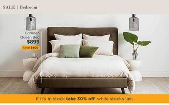 Early Settler Camden queen bed offer