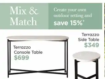 Early Settler Terrazzo console table or side table offer