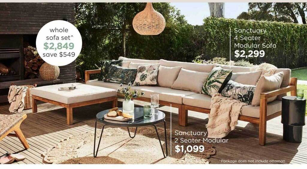 Sanctuary 4 seater modular sofa or 2 seater modular offer at Early Settler