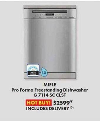 The Good Guys Miele pro forma freestanding dishwasher g 7114 sc clst offer