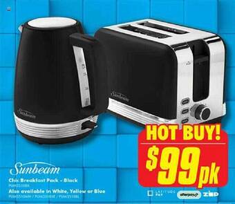 The Good Guys Sunbeam chic breakfast pack - black offer