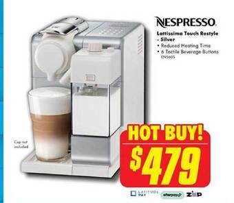 The Good Guys Nespresso lattissima touch restyle silver offer