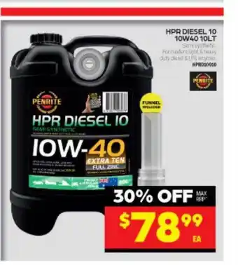 Autopro Hpr diesel 10 10w40 penrite offer