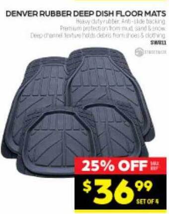 Autopro Denver rubber deep dish floor mats offer