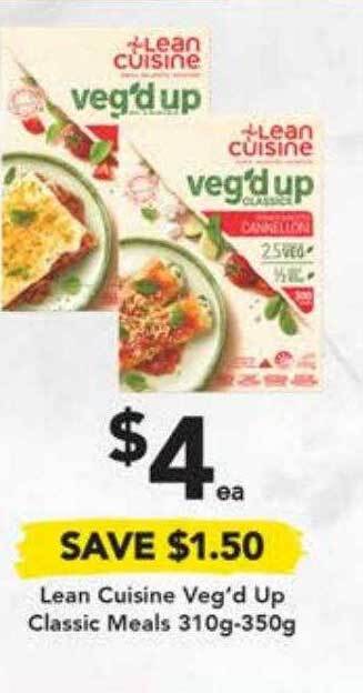 Drakes Lean cuisine veg'd up classic meals 310g-350g offer