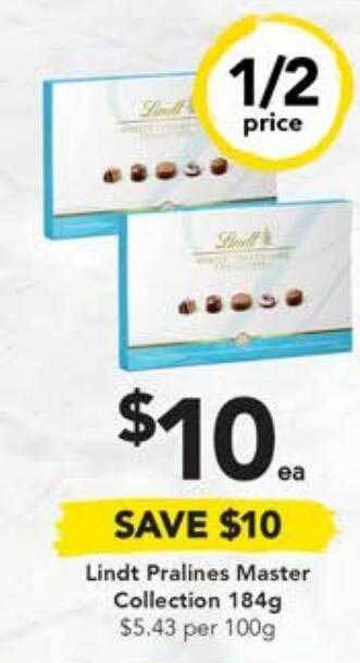 Drakes Lindt pralines master collection 184g offer